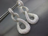 EXTRA LARGE 8.47CT DIAMOND 18KT WHITE GOLD TEAR DROP LOVE KNOT HANGING EARRINGS