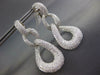 EXTRA LARGE 8.47CT DIAMOND 18KT WHITE GOLD TEAR DROP LOVE KNOT HANGING EARRINGS