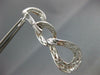 EXTRA LARGE 8.47CT DIAMOND 18KT WHITE GOLD TEAR DROP LOVE KNOT HANGING EARRINGS