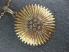 ESTATE LARGE .78CT DIAMOND 18KT ROSE GOLD 3D SEA SHELL ETOILE FLOWER FUN PENDANT