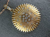 ESTATE LARGE .78CT DIAMOND 18KT ROSE GOLD 3D SEA SHELL ETOILE FLOWER FUN PENDANT