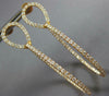 LARGE 2.10CT DIAMOND 18KT ROSE GOLD 3D INSIDE OUT TEAR DROP HANGING EARRINGS
