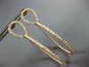 LARGE 2.10CT DIAMOND 18KT ROSE GOLD 3D INSIDE OUT TEAR DROP HANGING EARRINGS