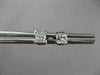ESTATE .40CT PRINCESS DIAMOND 14KT WHITE GOLD 3D SOLITAIRE STUD EARRINGS #23457