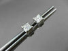 ESTATE .40CT PRINCESS DIAMOND 14KT WHITE GOLD 3D SOLITAIRE STUD EARRINGS #23457