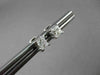 ESTATE .40CT PRINCESS DIAMOND 14KT WHITE GOLD 3D SOLITAIRE STUD EARRINGS #23457