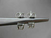 ESTATE .40CT PRINCESS DIAMOND 14KT WHITE GOLD 3D SOLITAIRE STUD EARRINGS #23457