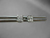 ESTATE .40CT PRINCESS DIAMOND 14KT WHITE GOLD 3D SOLITAIRE STUD EARRINGS #23457