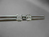 ESTATE .40CT PRINCESS DIAMOND 14KT WHITE GOLD 3D SOLITAIRE STUD EARRINGS #23457