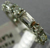 ANTIQUE .90CT DIAMOND PLATINUM ROUND & TAPERED BAGUETTE ETERNITY RING 3mm #18142
