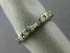 ANTIQUE .90CT DIAMOND PLATINUM ROUND & TAPERED BAGUETTE ETERNITY RING 3mm #18142