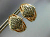ESTATE WIDE .84CT WHITE & CHOCOLATE FANCY DIAMOND 14KT ROSE GOLD FLOWER EARRINGS