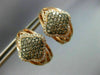 ESTATE WIDE .84CT WHITE & CHOCOLATE FANCY DIAMOND 14KT ROSE GOLD FLOWER EARRINGS
