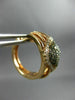 ESTATE WIDE .84CT WHITE & CHOCOLATE FANCY DIAMOND 14KT ROSE GOLD FLOWER EARRINGS