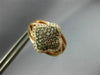 ESTATE WIDE .84CT WHITE & CHOCOLATE FANCY DIAMOND 14KT ROSE GOLD FLOWER EARRINGS