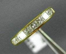 ESTATE WIDE .90CT DIAMOND 18K YELLOW GOLD CHANNEL WEDDING ANNIVERSARY RING 11088