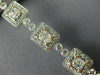ESTATE WIDE 6.36CT WHITE & PINK DIAMOND 18KT WHITE GOLD FILIGREE TENNIS BRACELET