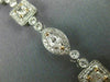 ESTATE WIDE 6.36CT WHITE & PINK DIAMOND 18KT WHITE GOLD FILIGREE TENNIS BRACELET