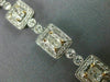 ESTATE WIDE 6.36CT WHITE & PINK DIAMOND 18KT WHITE GOLD FILIGREE TENNIS BRACELET