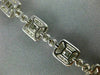 ESTATE WIDE 6.36CT WHITE & PINK DIAMOND 18KT WHITE GOLD FILIGREE TENNIS BRACELET