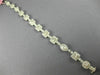 ESTATE WIDE 6.36CT WHITE & PINK DIAMOND 18KT WHITE GOLD FILIGREE TENNIS BRACELET