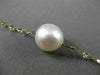 LARGE 15.0CT WHITE QUARTZ & SOUTH SEA PEARL 14K YELLOW GOLD BY THE YARD NECKLACE