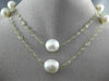 LARGE 15.0CT WHITE QUARTZ & SOUTH SEA PEARL 14K YELLOW GOLD BY THE YARD NECKLACE