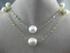 LARGE 15.0CT WHITE QUARTZ & SOUTH SEA PEARL 14K YELLOW GOLD BY THE YARD NECKLACE