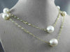 LARGE 15.0CT WHITE QUARTZ & SOUTH SEA PEARL 14K YELLOW GOLD BY THE YARD NECKLACE