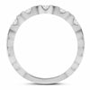 ESTATE .24CT DIAMOND 14KT WHITE GOLD 5 STONE FILIGREE MILGRAIN ANNIVERSARY RING