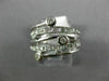 ESTATE WIDE .40CT DIAMOND 14KT WHITE GOLD MULTI ROW CRISS CROSS ANNIVERSARY RING