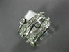 ESTATE WIDE .40CT DIAMOND 14KT WHITE GOLD MULTI ROW CRISS CROSS ANNIVERSARY RING