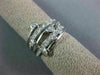 ESTATE WIDE .40CT DIAMOND 14KT WHITE GOLD MULTI ROW CRISS CROSS ANNIVERSARY RING