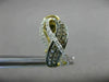 WIDE .77CT WHITE & CHOCOLATE FANCY DIAMOND 14KT YELLOW GOLD 3D CLIP ON EARRINGS