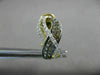 WIDE .77CT WHITE & CHOCOLATE FANCY DIAMOND 14KT YELLOW GOLD 3D CLIP ON EARRINGS