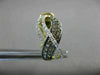 WIDE .77CT WHITE & CHOCOLATE FANCY DIAMOND 14KT YELLOW GOLD 3D CLIP ON EARRINGS