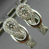ESTATE LARGE .80CT DIAMOND 18K WHITE GOLD INFINITY HUGGIE EARRINGS E/F VVS 23898