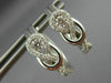 ESTATE LARGE .80CT DIAMOND 18K WHITE GOLD INFINITY HUGGIE EARRINGS E/F VVS 23898