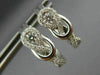 ESTATE LARGE .80CT DIAMOND 18K WHITE GOLD INFINITY HUGGIE EARRINGS E/F VVS 23898