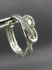 ESTATE LARGE .80CT DIAMOND 18K WHITE GOLD INFINITY HUGGIE EARRINGS E/F VVS 23898