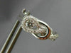 ESTATE LARGE .80CT DIAMOND 18K WHITE GOLD INFINITY HUGGIE EARRINGS E/F VVS 23898