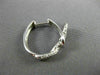 ESTATE LARGE .80CT DIAMOND 18K WHITE GOLD INFINITY HUGGIE EARRINGS E/F VVS 23898