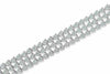 ESTATE WIDE 3.93CT DIAMOND 18KT WHITE GOLD 3D CLASSIC THREE ROW TENNIS BRACELET