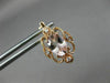 ESTATE 1.48CT DIAMOND & AAA MORGANITE 14KT ROSE GOLD 3D FILIGREE FLOWER EARRINGS