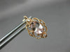 ESTATE 1.48CT DIAMOND & AAA MORGANITE 14KT ROSE GOLD 3D FILIGREE FLOWER EARRINGS