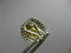 EXTRA LARGE 3.88CT WHITE & FANCY YELLOW DIAMOND 18KT GOLD SQUARE HALO EARRINGS