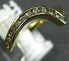 ESTATE WIDE .35CT DIAMOND 14KT YELLOW GOLD CLASSIC WAVE V SHAPE FUN RING #10841