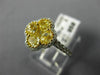WIDE 1.61CT WHITE & FANCY YELLOW DIAMOND 18KT 2 TONE GOLD 3D FLOWER CLOVER RING