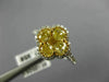 WIDE 1.61CT WHITE & FANCY YELLOW DIAMOND 18KT 2 TONE GOLD 3D FLOWER CLOVER RING
