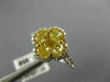 WIDE 1.61CT WHITE & FANCY YELLOW DIAMOND 18KT 2 TONE GOLD 3D FLOWER CLOVER RING